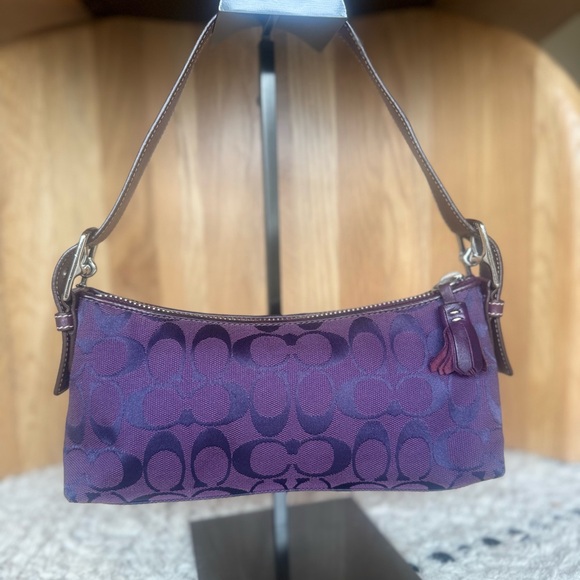 Rare Coach Vintage Y2K 2004 East West Purple/Plum Bag💜 - Picture 5 of 13